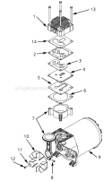 Page B Diagram and Parts List for EX800202 2003 Campbell Hausfeld Compressor